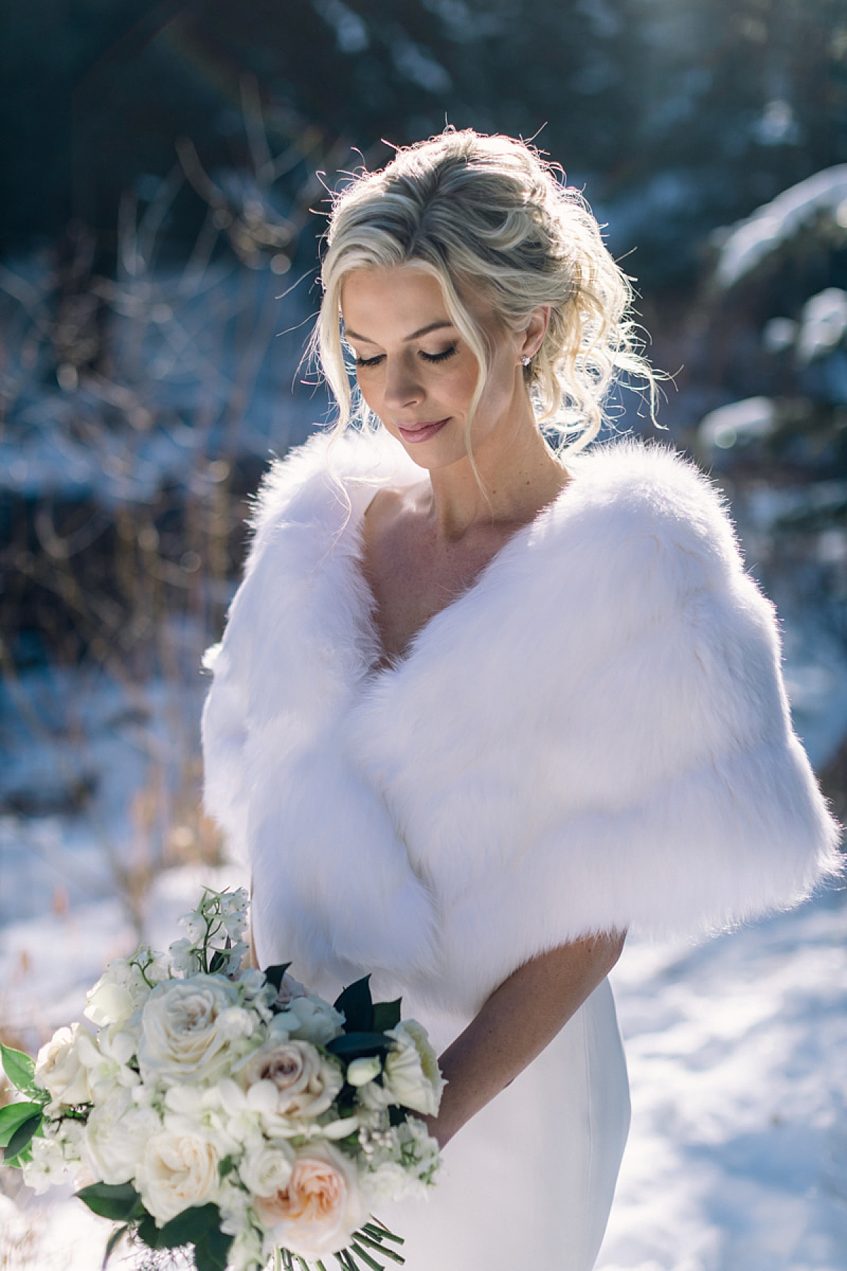 winter wedding bridal style