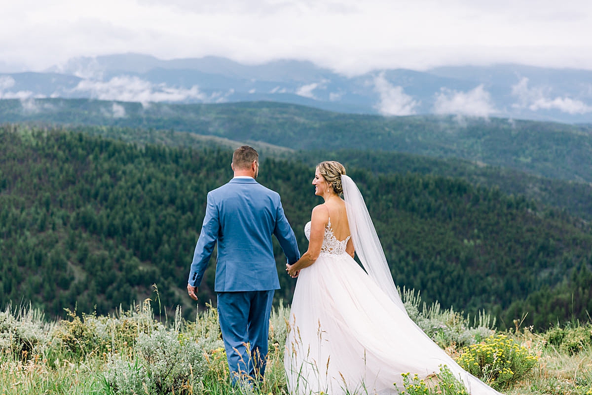mountainside wedding portraits