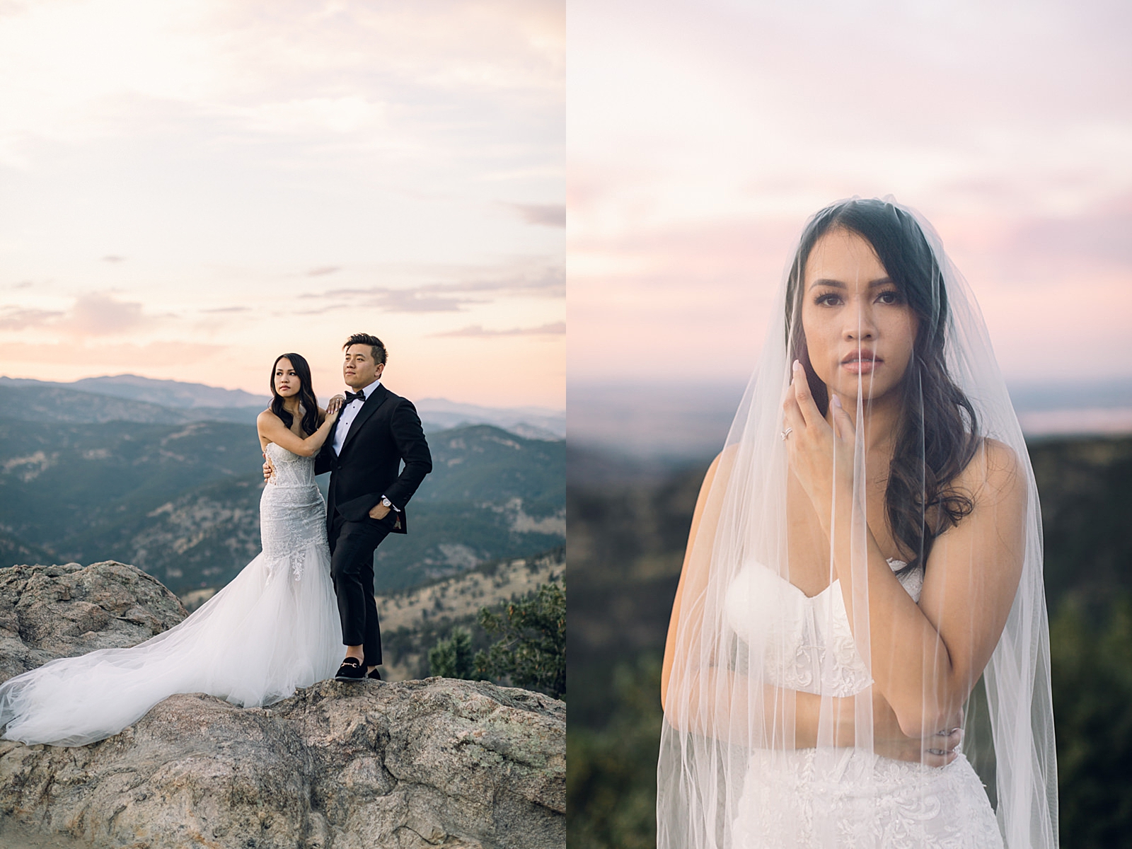 Colorado weddings; sunset portraits